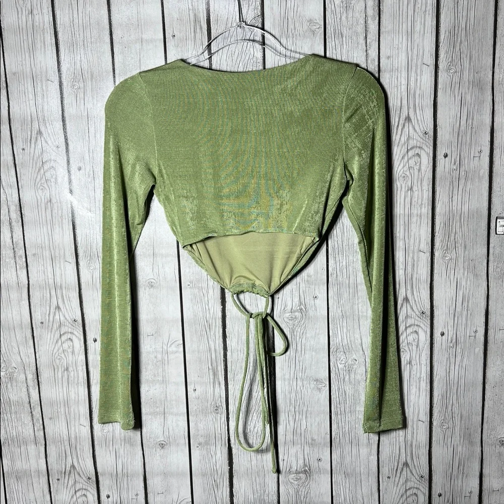 Princess Polly Jocelyn Long Sleeve Top Green Size 4